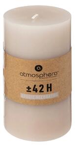 Свещ без аромат atmosphera Hugo, Кръгла, 7x13 см, Taupe