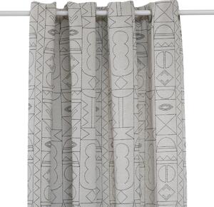 Завеса жакард atmosphera Malakite, 140x260 см, Черно-бяла