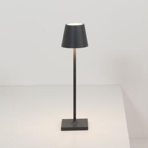 Zafferano Poldina micro акумулаторна лампа, IP65 черна, Затъмняване, Черен, Алуминий, Модерен