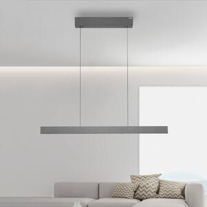 PURE LED висяща лампа E-Motion, платинена, CCT, Затъмняване, Сив, Дневна/трапезария, Метал, Модерен