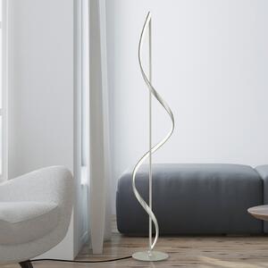 Q-Smart-Home Paul Neuhaus Q-Swing LED подова лампа, стомана, Затъмняване, Металик, Дневна/трапезария, Метал, Модерен
