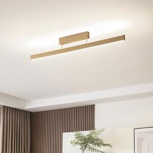 Lucande Smart LED осветление за таван Mylosh, злато, CCT, Tuya, Затъмняване, Злато / месинг, Дневна/трапезария, Алуминий, Модерен