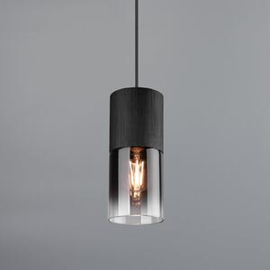 Trio Lighting Висяща лампа Robin за DUOline, черно/димово сиво, Затъмняване, Черен, Дневна/трапезария, Метал, Модерен
