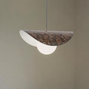 Opviq Висяща лампа Vatoz, 1-пламъчна, черна, Ø 40 cm, метал/стъкло, Затъмняване, Черен, Дневна/трапезария, Метал