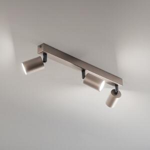 TK Lighting Таванен спот Връх, регулируем, кафяв, с три линейни крушки, Затъмняване, Кафяв / ръждив, Дневна/трапезария, Метал, Модерен, Таван с много пламъци