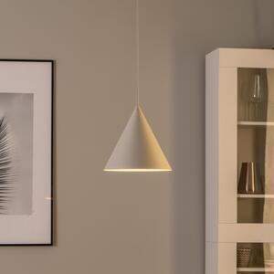 TK Lighting Висящо осветително тяло Cono, единична светлина, Ø 25 cm, бежово, Затъмняване, Бежов, Дневна/трапезария, Метал, Модерен
