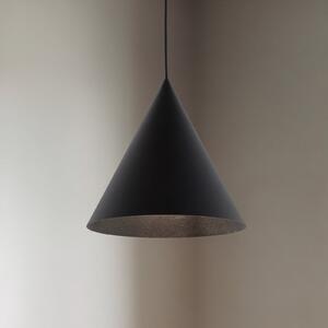 TK Lighting Висящо осветително тяло Cono, единична светлина, Ø 25 cm, черно, Затъмняване, Черен, Дневна/трапезария, Метал, Модерен