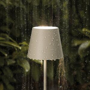 Sigor Nuindie LED настолна лампа за зареждане, USB-C, бежова, IP54, с възможност, Затъмняване, Бежов, Дневна/трапезария, Метал, Модерен