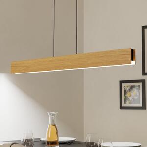 EGLO Smart ZIG LED висяща лампа Anchorena-Z, дължина 123 cm, RGB, CCT, Затъмняване, Дърво, Дневна/трапезария, Дървесина, Модерен