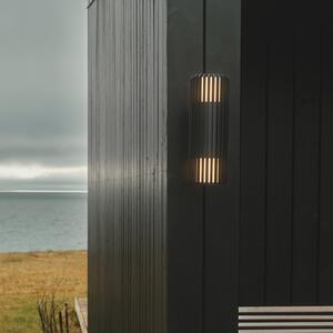 Nordlux Външна стенна лампа Aludra Double Seaside, алуминий, черна, 2-крилна., Затъмняване, Черен, Алуминий