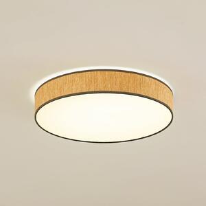 Lindby LED осветление за таван Jutis, бежово, морски водорасли, Ø 50 cm, Дърво, Дневна/трапезария, Дървесина, Модерен