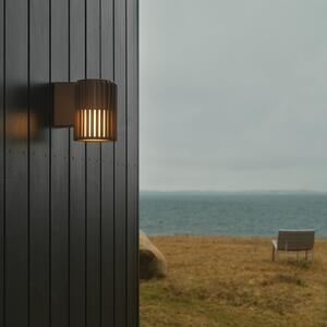 Nordlux Външна стенна лампа Aludra Seaside, алуминий, кафяво металик, Затъмняване, Кафяв / ръждив, Алуминий