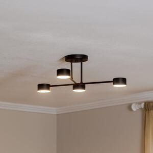 EMIBIG LIGHTING Таванна лампа Modus 4, стомана, четирипламъчна, GX53, черна, Затъмняване, Черен, Дневна/трапезария, Метал, Модерен