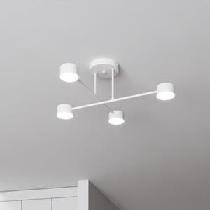 EMIBIG LIGHTING Таванна лампа Modus 4, стомана, четирипламенна, GX53, бяла, Затъмняване, Бял, Дневна/трапезария, Метал, Модерен
