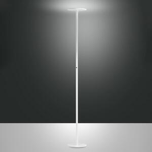 Fabas Luce LED подова лампа Regina, бяла, CCT, с възможност за димиране, височина 180 cm, Затъмняване, Бял, Дневна/трапезария, Метал, Модерен