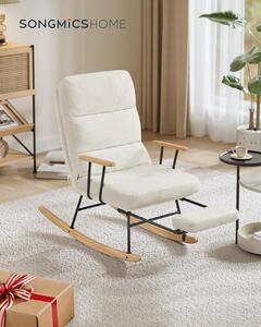 Люлеещ се стол Songmics цвят крем, 113.5 x 60 x 28.5 см