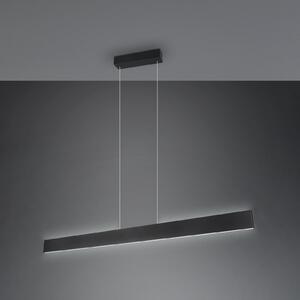 Trio Lighting Galway LED висящо осветително тяло, матово черно, нагоре/надолу, CCT, метал, Затъмняване, Черен, Дневна/трапезария, Метал, Модерен