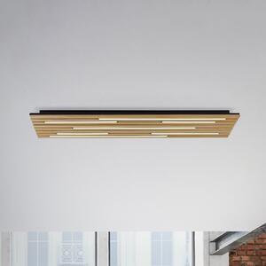Q-Smart-Home Paul Neuhaus Smart LED лампа за таван Q-Acoustic дърво 115 x 31cm, Затъмняване, Дърво, Дневна/трапезария, Дървесина, Модерен