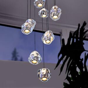 LOOM DESIGN LED висящо осветление Ice Ball, хром/ясен 10 светлини, Затъмняване, Металик, Дневна/трапезария, Метал, Модерен, Глобус