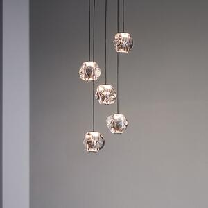 LOOM DESIGN LED висящо осветление Ice Ball, хром/ясен, 5 светлини, Затъмняване, Металик, Дневна/трапезария, Метал, Модерен, Глобус