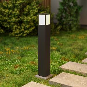 Deko-Light Осветителна пътека Facado II, височина 65 cm, ъглова, тъмно сиво/опал, Затъмняване, Сив, Алуминий