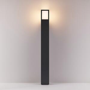 Deko-Light Осветителна пътека Facado II, височина 100 cm, ъглова, тъмно сива/опал, Затъмняване, Сив, Алуминий