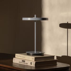 UMAGE LED акумулаторна настолна лампа Asteria Move, светлосиня, 31 cm, Затъмняване, Син, Дневна/трапезария, Метал, Дизайн