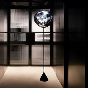 Tom Dixon LED стояща лампа Melt Cone Slim, димно сива, 180 cm, Черен, Дневна/трапезария, Пластмаса, Дизайн