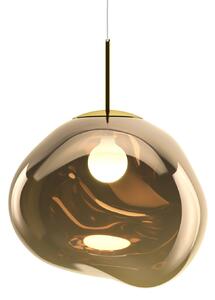 Tom Dixon висяща лампа Melt, Ø 50 cm, бронзов цвят, фасунга, Затъмняване, Бронзов / античен месинг, Дневна/трапезария, Пластмаса, Дизайн