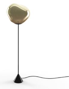 Tom Dixon LED стояща лампа Melt Cone Slim, бронз, захранващ блок, Затъмняване, Черен, Дневна/трапезария, Метал, Дизайн