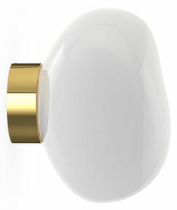 Tom Dixon LED стенна лампа Melt на Dixon, Ø 29 cm, опалово/златисто, Затъмняване, Злато / месинг, Дневна/трапезария, Пластмаса, Дизайн