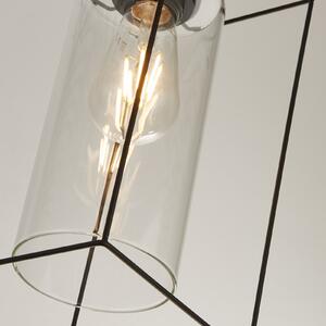 Searchlight Висяща лампа Vesperon, прозрачна, стъкло, 3-пламъчна, 75 cm, Затъмняване, Прозрачен, Дневна/трапезария, Стъкло, Модерен