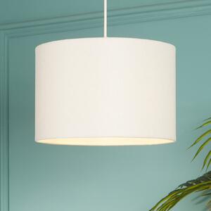 Searchlight Висяща лампа Rayna, Ø 30 cm, бяла, лен, E27, Затъмняване, Бежов, Дневна/трапезария, Плат / текстил, Скандинавски