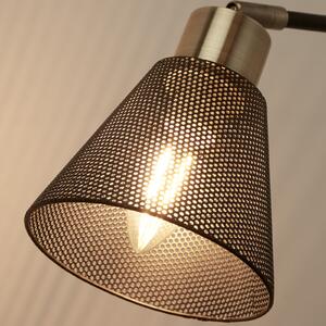 Searchlight Стена лампа Sepanta, черен/месинг, метал, височина 21cm, E14, Затъмняване, Черен, Дневна/трапезария, Метал, Модерен