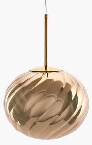 Tom Dixon LED висяща лампа Whirl, златна, 30 cm, пластмаса, димер, Затъмняване, Злато / месинг, Дневна/трапезария, Пластмаса, Дизайн