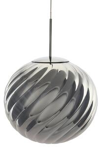 Tom Dixon LED висяща лампа Whirl, сребриста, 45 cm пластмаса, димер, Затъмняване, Металик, Дневна/трапезария, Пластмаса, Дизайн
