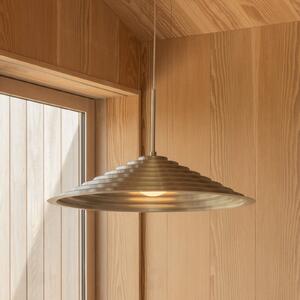 Audo Copenhagen LED висяща лампа Chancery, Ø 75 cm, алуминиев цвят, Затъмняване, Металик, Дневна/трапезария, Алуминий, Дизайн