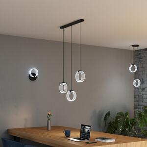 OSRAM LED висяща лампа Decor Circle, 3-флуоресцентна, CCT, черна, Черен, Дневна/трапезария, Пластмаса, Модерен
