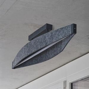 OSRAM LED плафон Decor Flat Felt, сив, филц, 3000 K, Сив, Дневна/трапезария, Плат / текстил, Модерен