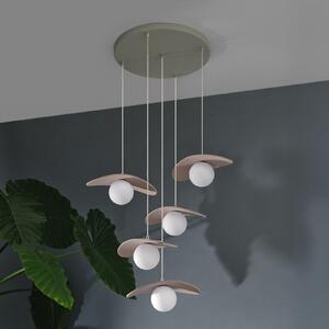OSRAM висяща лампа Decor Pearl, 5-пламъчна, бежова, филц, G9, Затъмняване, Бежов, Дневна/трапезария, Плат / текстил, Модерен