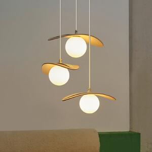 OSRAM висяща лампа Decor Pearl, 3-пламъчна, бежова, филц, G9, Затъмняване, Бежов, Дневна/трапезария, Плат / текстил, Модерен