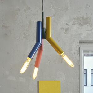OSRAM висяща лампа Decor Straw, 3-лампова, стомана, цветна, E27, Затъмняване, Многоцветен, Дневна/трапезария, Метал, Модерен