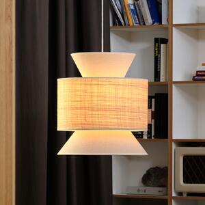 OSRAM висяща лампа Decor Wrap Cone, бежова, рафия, лен, E27, Затъмняване, Бежов, Дневна/трапезария, Плат / текстил, Къща в провинцията / Рустик