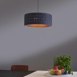 OSRAM висяща лампа Decor Felt Weaving, Ø 48 cm, сива, филц E27, Затъмняване, Сив, Дневна/трапезария, Плат / текстил