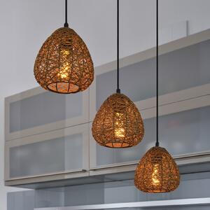 OSRAM висяща лампа Decor Paper Drop, 3-крил, дълга, бежова, E27, Затъмняване, Бежов, Дневна/трапезария, Хартия / картон, Къща в провинцията / Рустик