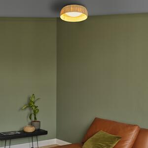 OSRAM LED плафон Decor Bamboo Paper, Ø 40 cm, бамбук, Кафяв / ръждив, Дневна/трапезария, Бамбук, Къща в провинцията / Рустик