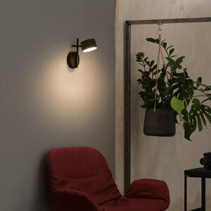OSRAM LED стенна лампа Decor Kyoto, черна, с димер, щепсел, Затъмняване, Черен, Дневна/трапезария, Алуминий, Модерен