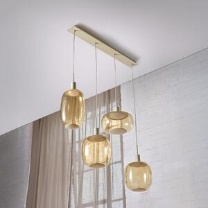 OSRAM висяща лампа Decor Needle Linear бежова, стомана, 4-fl. E27, Затъмняване, Бежов, Дневна/трапезария, Метал, Модерен