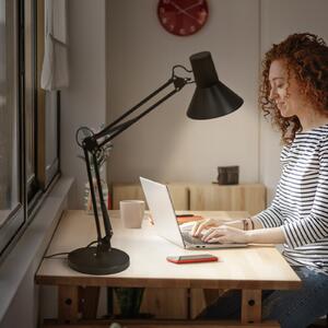 OSRAM LED настолна лампа Office Line Desk Retro, черна 3000 K, Затъмняване, Черен, кабинет / офис, Метал