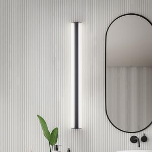 Helestra LED огледална лампа LOOM, дължина 90 cm, черна, IP44, Черен, Баня, Метал
